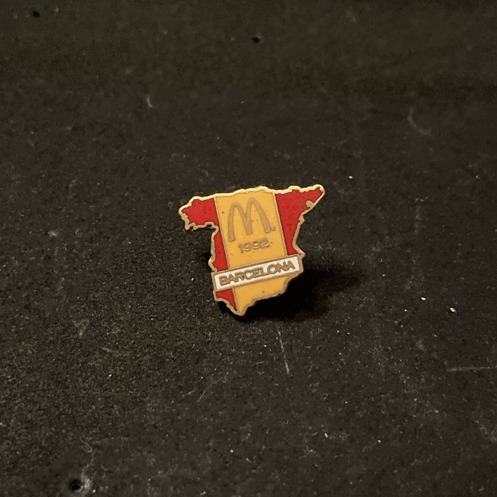 McDonald's 1992 Barcelona Olympics Spain Employee Lapel Hat Pin
